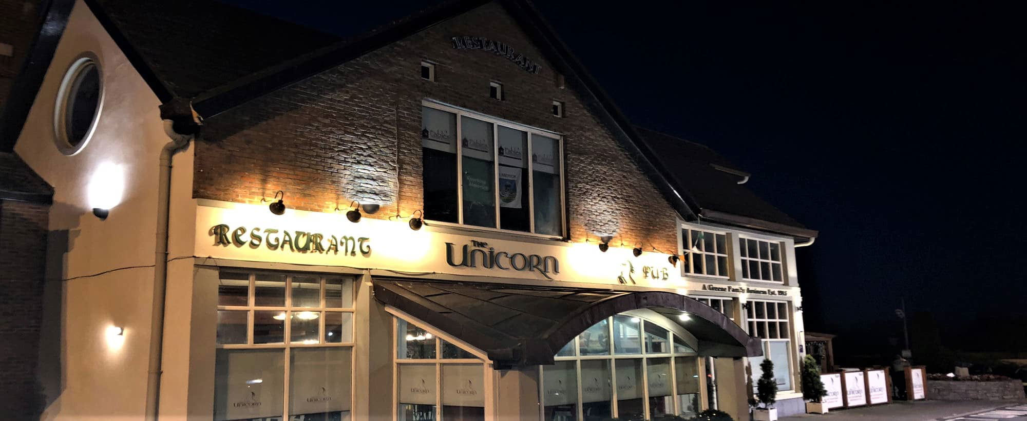 The Unicorn Bar and Restaurant front
